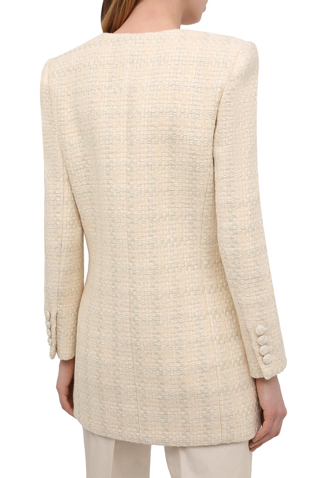 Пальто из шерсти и шелка SAINT LAURENT, арт. 652528/Y5C78, фото 4