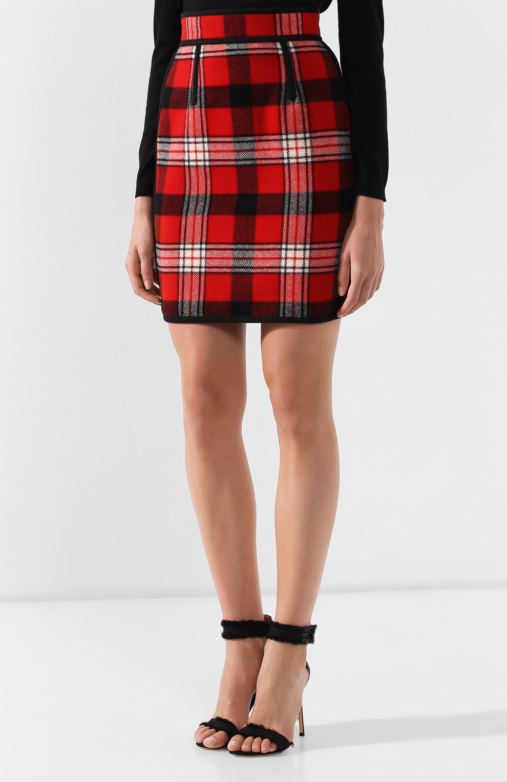 Шерстяная юбка DSQUARED2 красного цвета по цене 35250 руб., арт. S75MA0666/S52054, фото 3 Шерстяная юбка DSQUARED2, арт. S75MA0666/S52054, фото 3