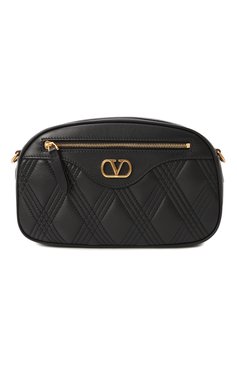 Женская сумка quiltie 67 VALENTINO черного цвета, арт. 6W2B0R03/IFE | Фото 1 (Материал сплава: Проставлено; Материал: Натуральная кожа; Драгоценные камни: Проставлено; Размер: small; Ремень/цепочка: На ремешке)