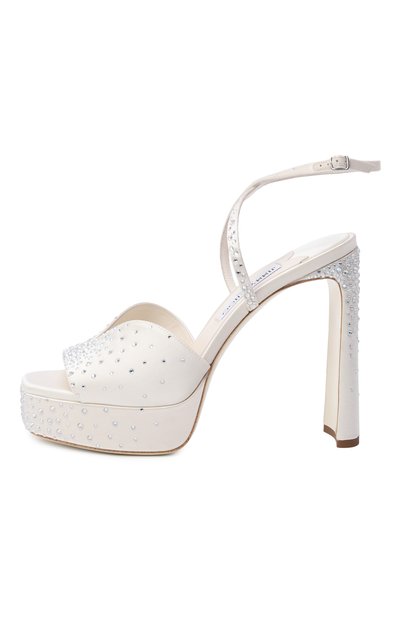 Текстильные босоножки karli 125 JIMMY CHOO, арт. KARLIPF125BRZ, фото 4