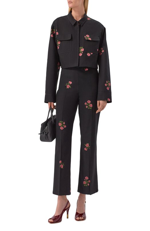 Хлопковые брюки Giambattista Valli 26SSRVCA3004/24GAB Чёрный  26SSRVCA3004/24GAB Фото 2