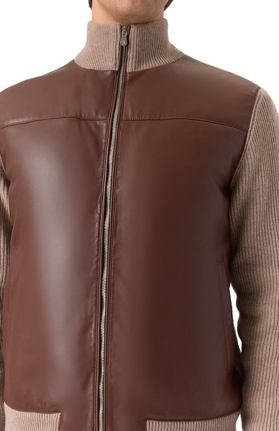 Комбинированный кардиган BRUNELLO CUCINELLI, арт. MPWIN2059, фото 5