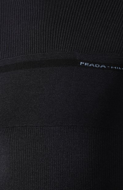 Однотонный пуловер из смеси шерсти и шелка с круглым вырезом PRADA, арт. 124B40-1RZ2-F0008, фото 5