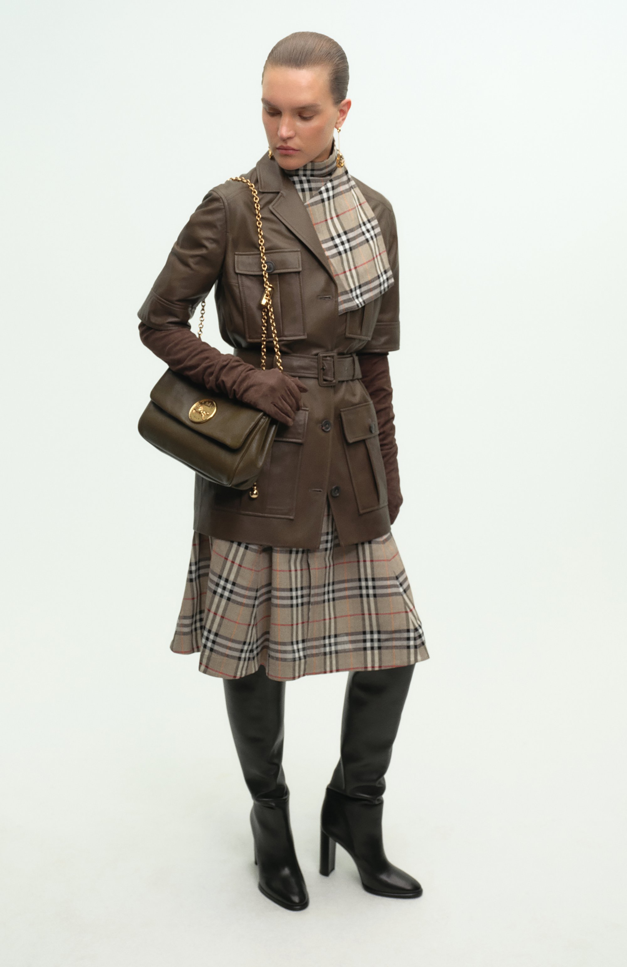 Платье из вискозы и шелка BURBERRY, арт. 8110441, фото 6