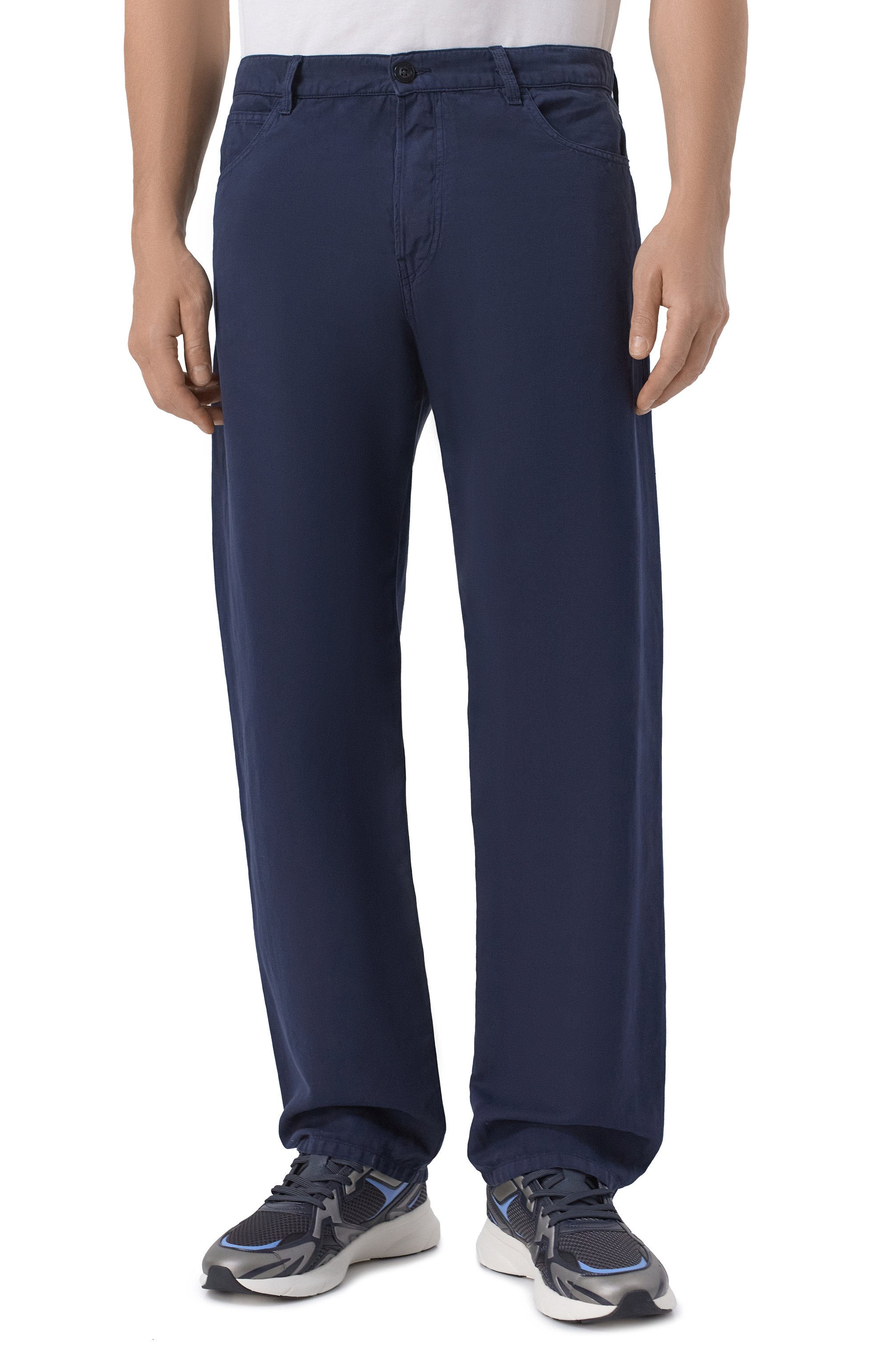  Брюки из хлопка и льна C.P. COMPANY, арт. 20CMPA305A/110626G, фото 3