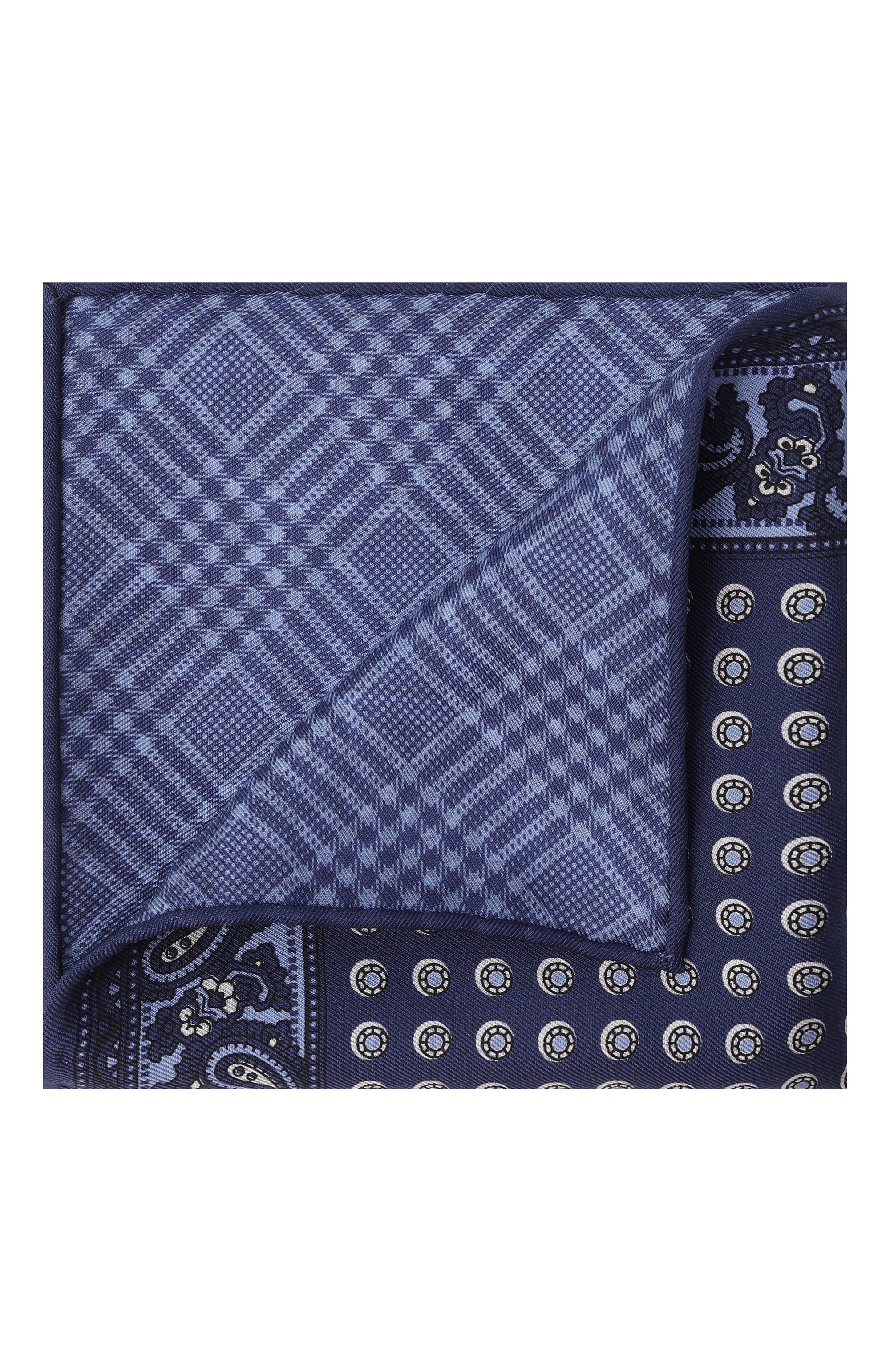 Шелковый платок BRIONI синего цвета по цене 22550 руб., арт. 071000/PD415, фото 1 Шелковый платок BRIONI, арт. 071000/PD415, фото 1