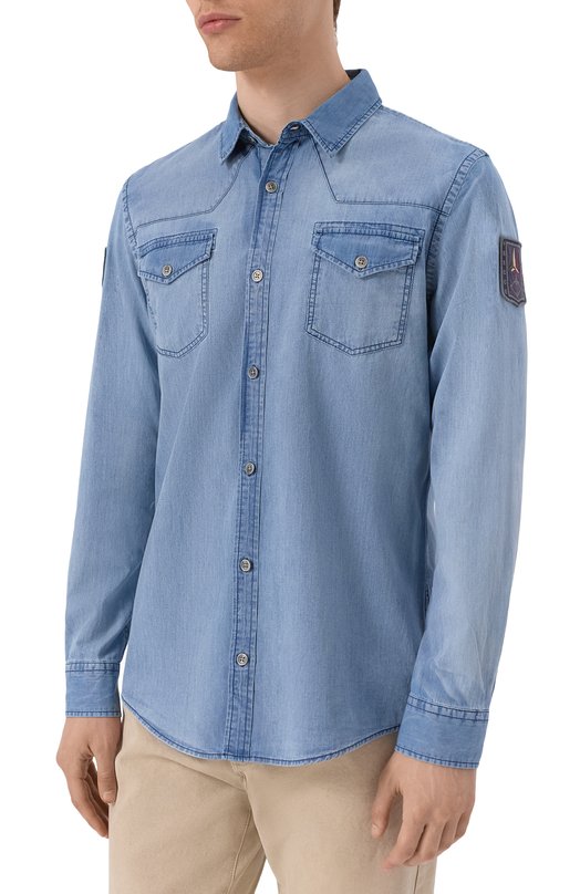 Джинсовая рубашка Aeronautica Militare 251CA1281CT3527 Голубой  251CA1281CT3527 Фото 3