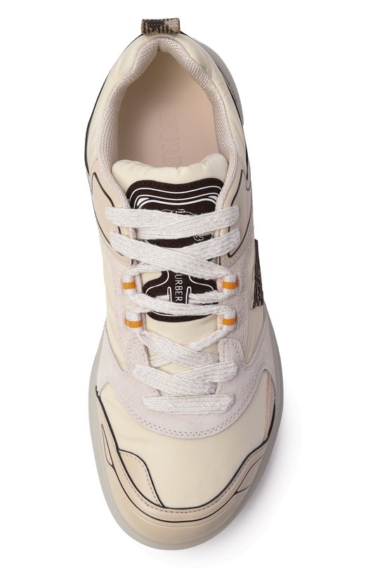 Комбинированные кроссовки Matrix Burberry 8119538 Кремовый  8119538 Фото 5