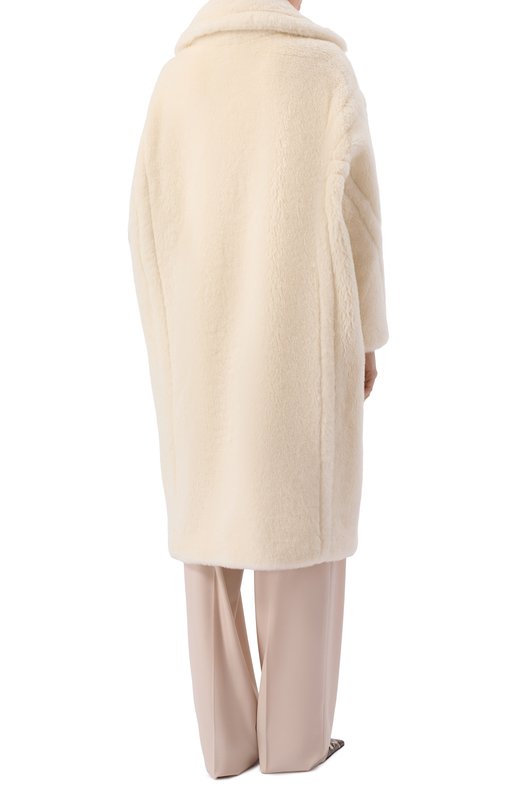Шуба из экомеха Max Mara TEDGIRL Кремовый  TEDGIRL Фото 4