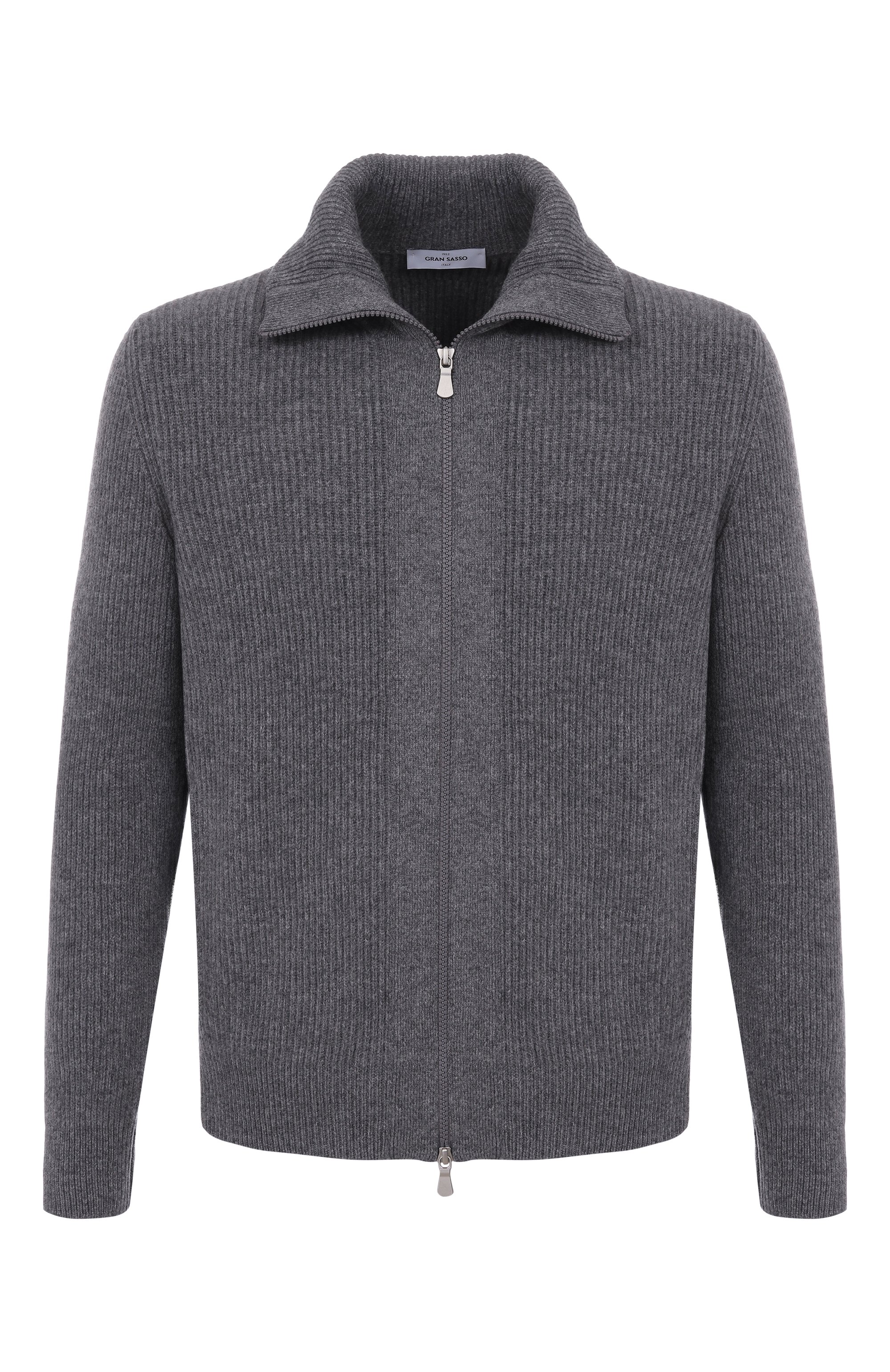 Шерстяной кардиган GRAN SASSO серого цвета по цене 51300 руб., арт. 23112/25075, фото 1 Шерстяной кардиган GRAN SASSO, арт. 23112/25075, фото 1
