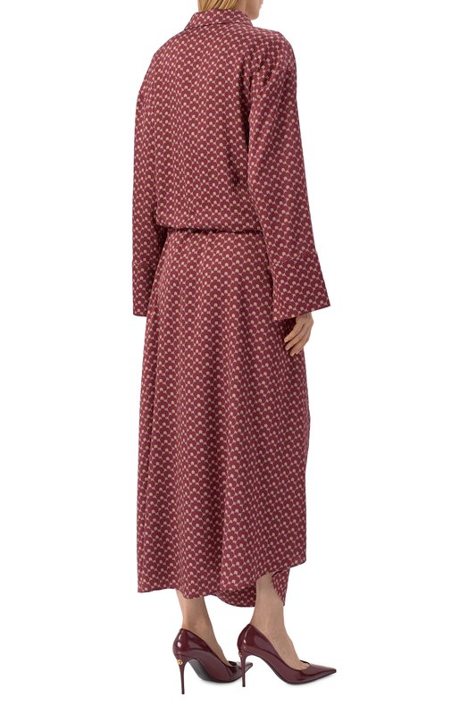 Шелковое платье Akhmadullina 1126.5D710/S147 Бордовый  1126.5D710/S147 Фото 3