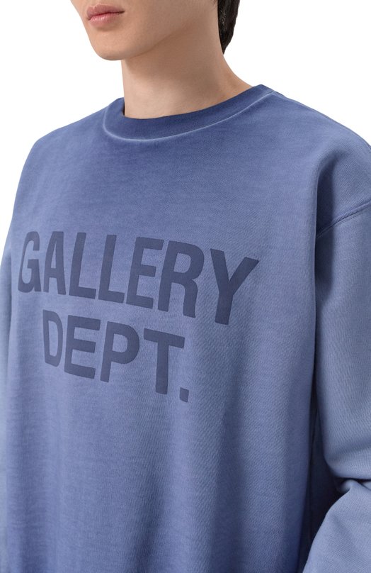 Хлопковый свитшот Gallery Dept. 0UT003/C0TT0N Синий  0UT003/C0TT0N Фото 5