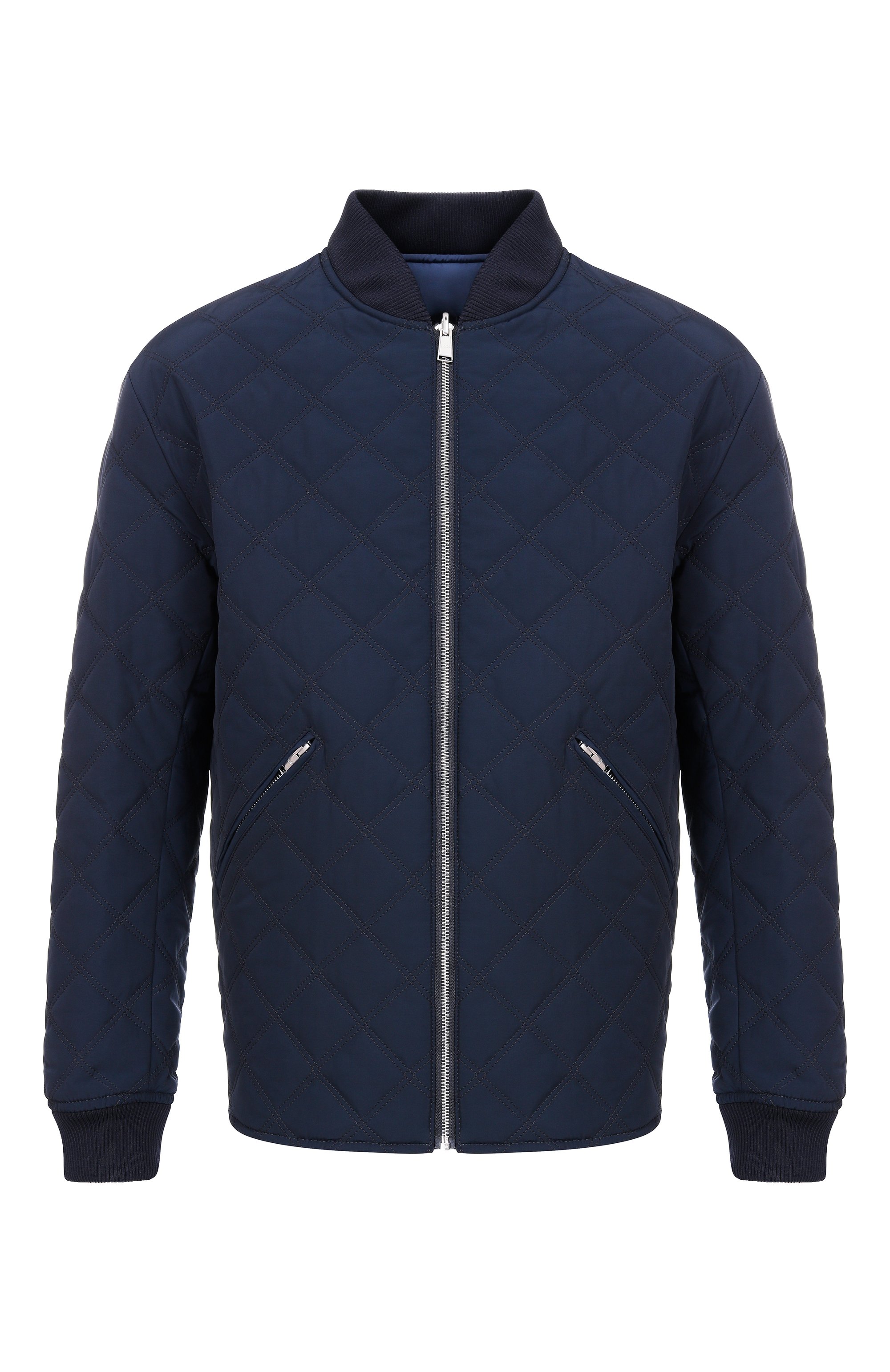 Двусторонняя куртка BOSS темно-синего цвета по цене 67950 руб., арт. 50553623, фото 1 Двусторонняя куртка BOSS, арт. 50553623, фото 1