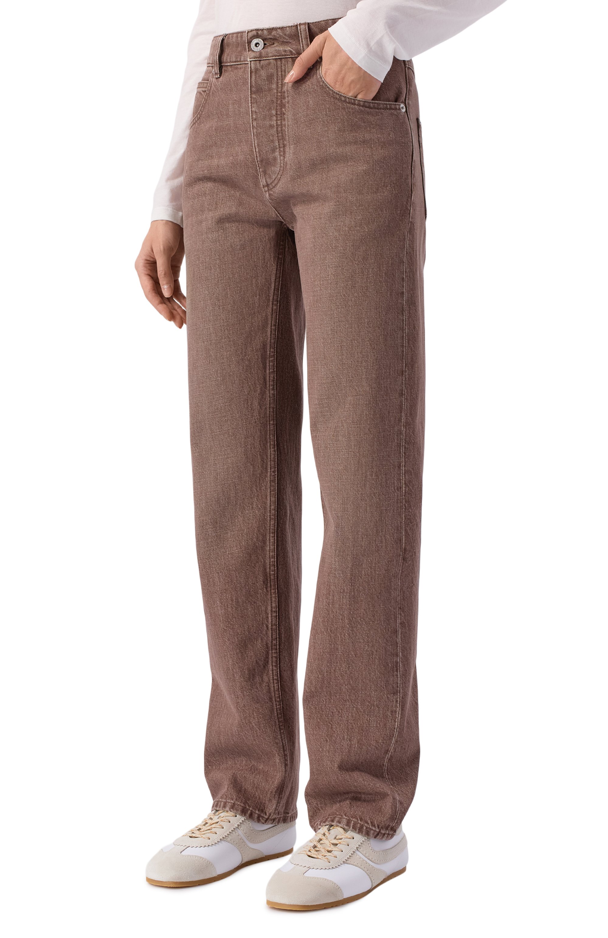 Джинсы BOTTEGA VENETA светло-коричневого цвета по цене 123500 руб., арт. 841017/V4ZN0, фото 3 Джинсы BOTTEGA VENETA, арт. 841017/V4ZN0, фото 3