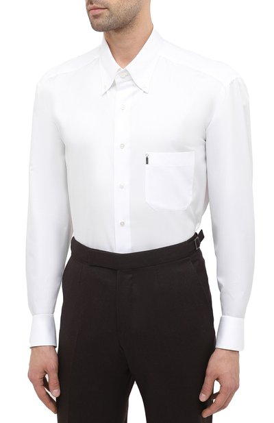 Хлопковая сорочка ZILLI белого цвета по цене 116500 руб., арт. MFU-10715-0299/0008/45-49, фото 3 Хлопковая сорочка ZILLI, арт. MFU-10715-0299/0008/45-49, фото 3