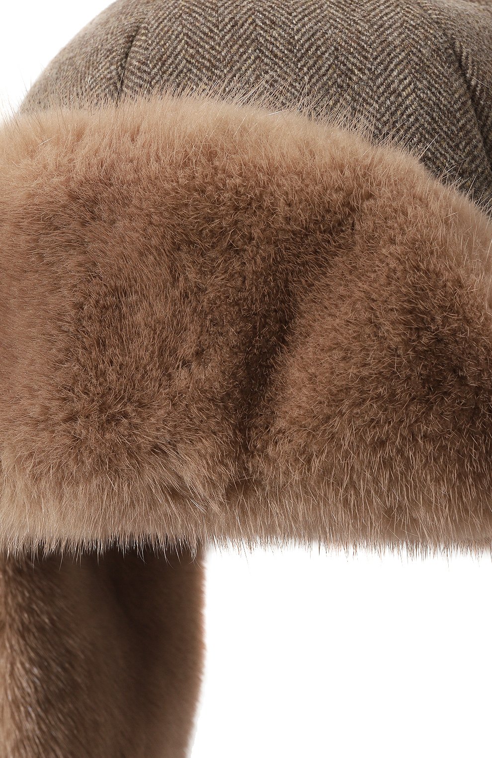 Кашемировая шапка-ушанка дарья с мехом норки FURLAND, арт. 0194810010055600046, фото 4