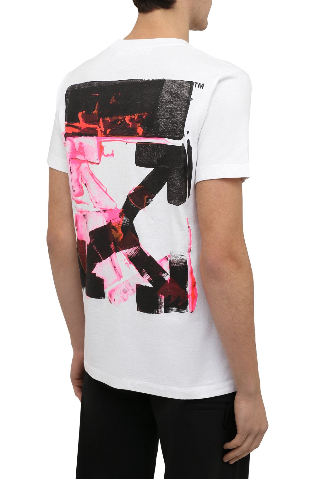 Хлопковая футболка OFF-WHITE белого цвета по цене 34300 руб., арт. 0MAA027F21JER017, фото 4 Хлопковая футболка OFF-WHITE, арт. 0MAA027F21JER017, фото 4
