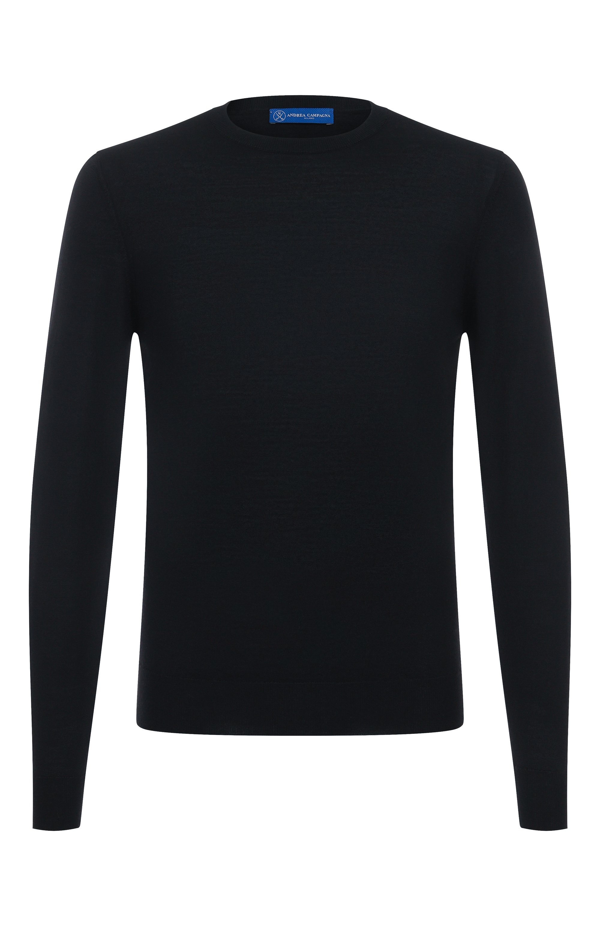 Шерстяной джемпер ANDREA CAMPAGNA черного цвета по цене 37750 руб., арт. M5625-6680, фото 1 Шерстяной джемпер ANDREA CAMPAGNA, арт. M5625-6680, фото 1