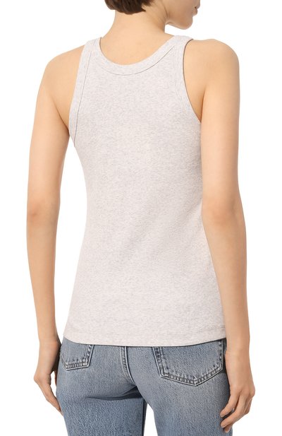 Хлопковая майка TOTEME серого цвета по цене 13450 руб., арт. 243-WRT1129-FB0246, фото 4 Хлопковая майка TOTEME, арт. 243-WRT1129-FB0246, фото 4