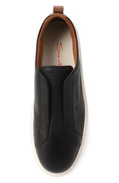 Женские кожаные кеды SANTONI черного цвета, арт. WBCG61323BARTLLK | Фото 6 (Материал внешний: Натуральная кожа; Подошва: Платформа; Материал сплава: Проставлено; Драгоценные камни: Проставлено; Кросс-КТ: Низкие; Стили: Кэжуэл)