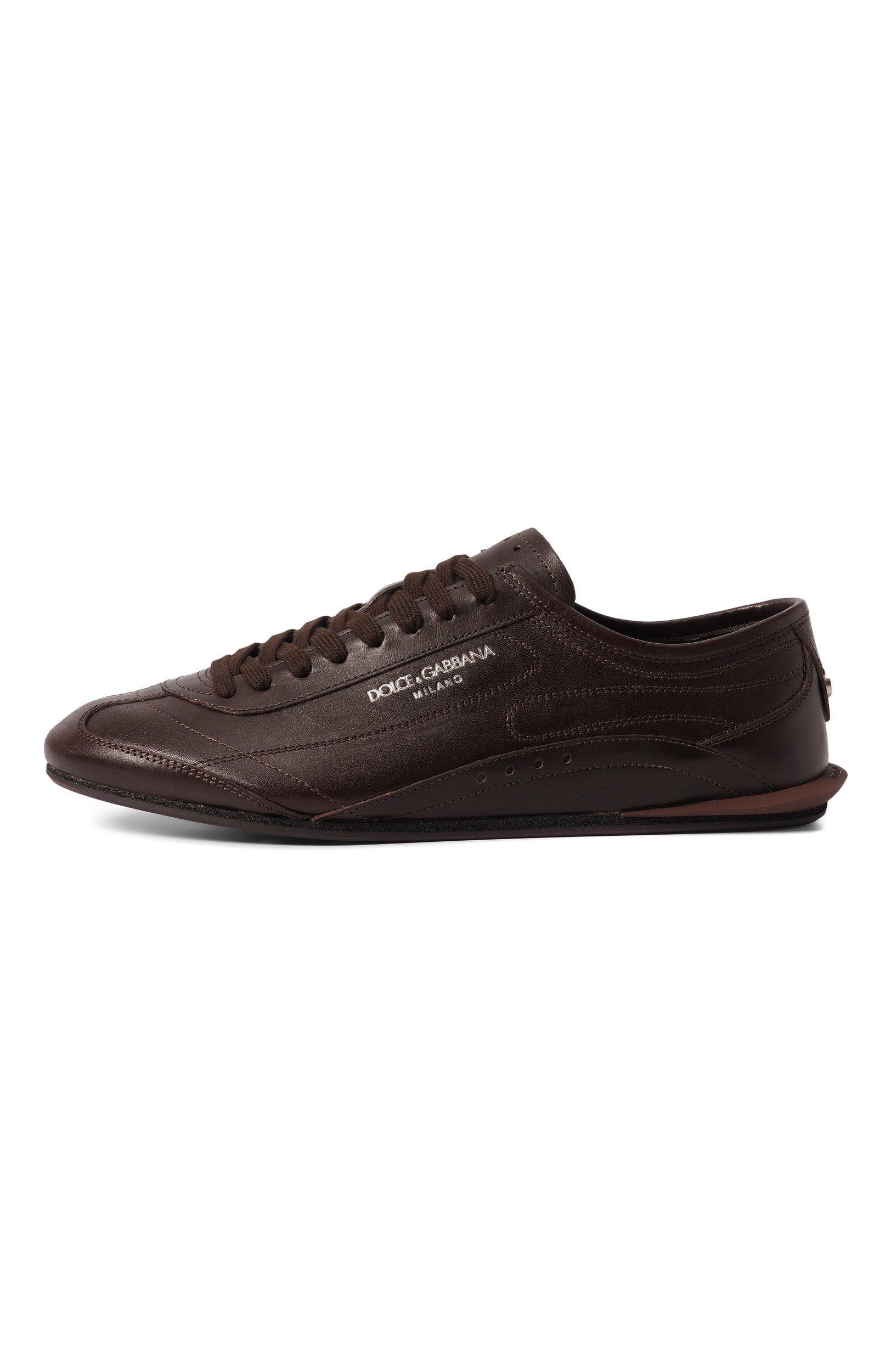 Кожаные кеды lipari DOLCE & GABBANA темно-коричневого цвета по цене 89250 руб., арт. CS2473/A0374, фото 3 Кожаные кеды lipari DOLCE & GABBANA, арт. CS2473/A0374, фото 3