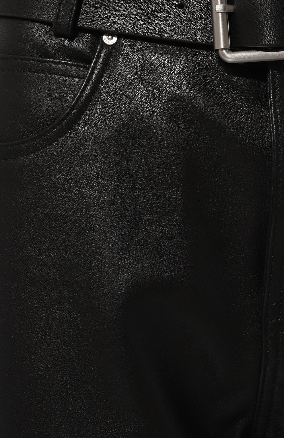 Кожаные брюки PINKO черного цвета по цене 52900 руб., арт. 103896/A21L, фото 5 Кожаные брюки PINKO, арт. 103896/A21L, фото 5