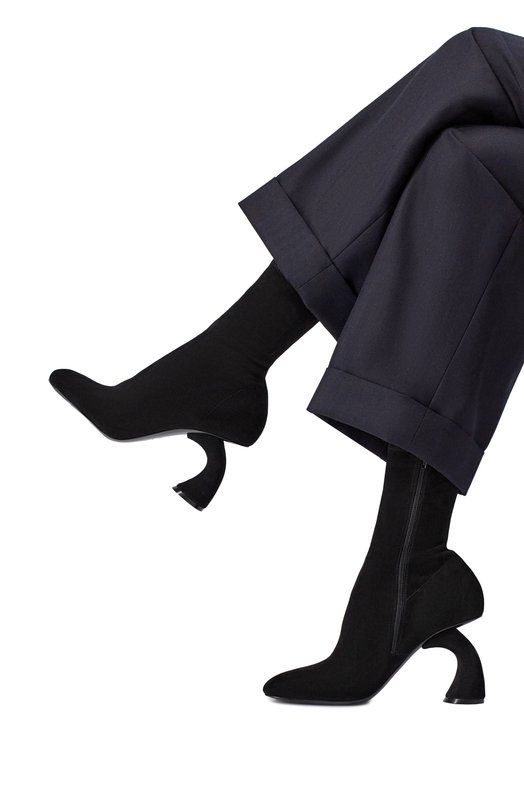 Замшевые ботильоны Dries Van Noten WS241-1146/135 Чёрный  WS241-1146/135 Фото 2