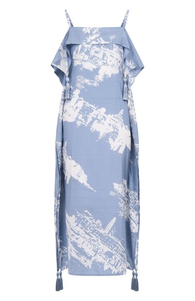 Женское платье из шелка и хлопка BOTTEGA VENETA, арт. 834966/V5T80