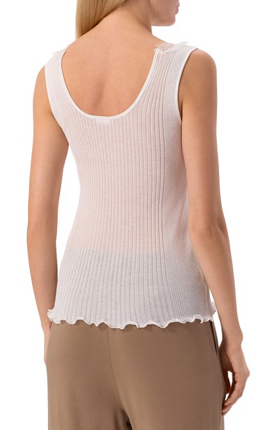 Хлопковый топ ZIMMERLI белого цвета по цене 23200 руб., арт. 207-2801, фото 4 Хлопковый топ ZIMMERLI, арт. 207-2801, фото 4