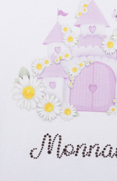 Хлопковая футболка MONNALISA, арт. 39C614, фото 3