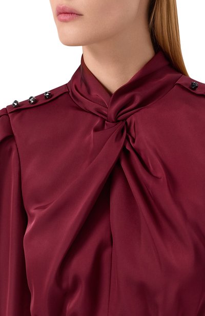 Атласное платье SELF-PORTRAIT, арт. RS25911MR, фото 5