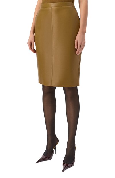 Кожаная юбка SAINT LAURENT, арт. 846801/Y50A2, фото 3