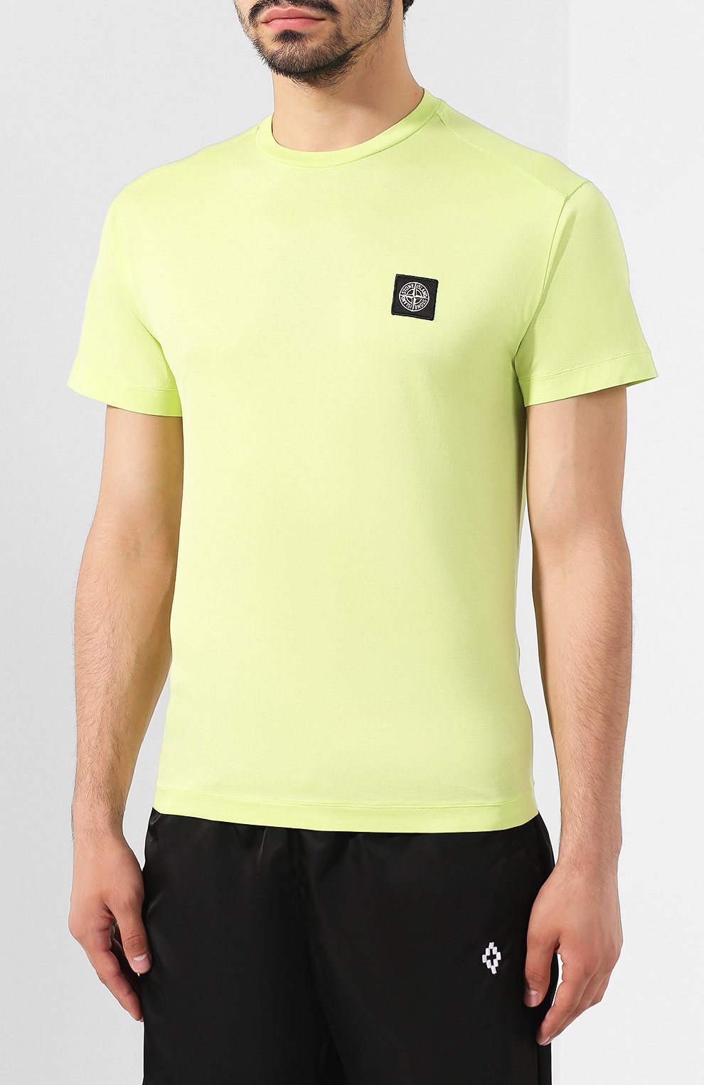 Хлопковая футболка STONE ISLAND светло-зеленого цвета по цене 15350 руб., арт. 711524113, фото 3 Хлопковая футболка STONE ISLAND, арт. 711524113, фото 3