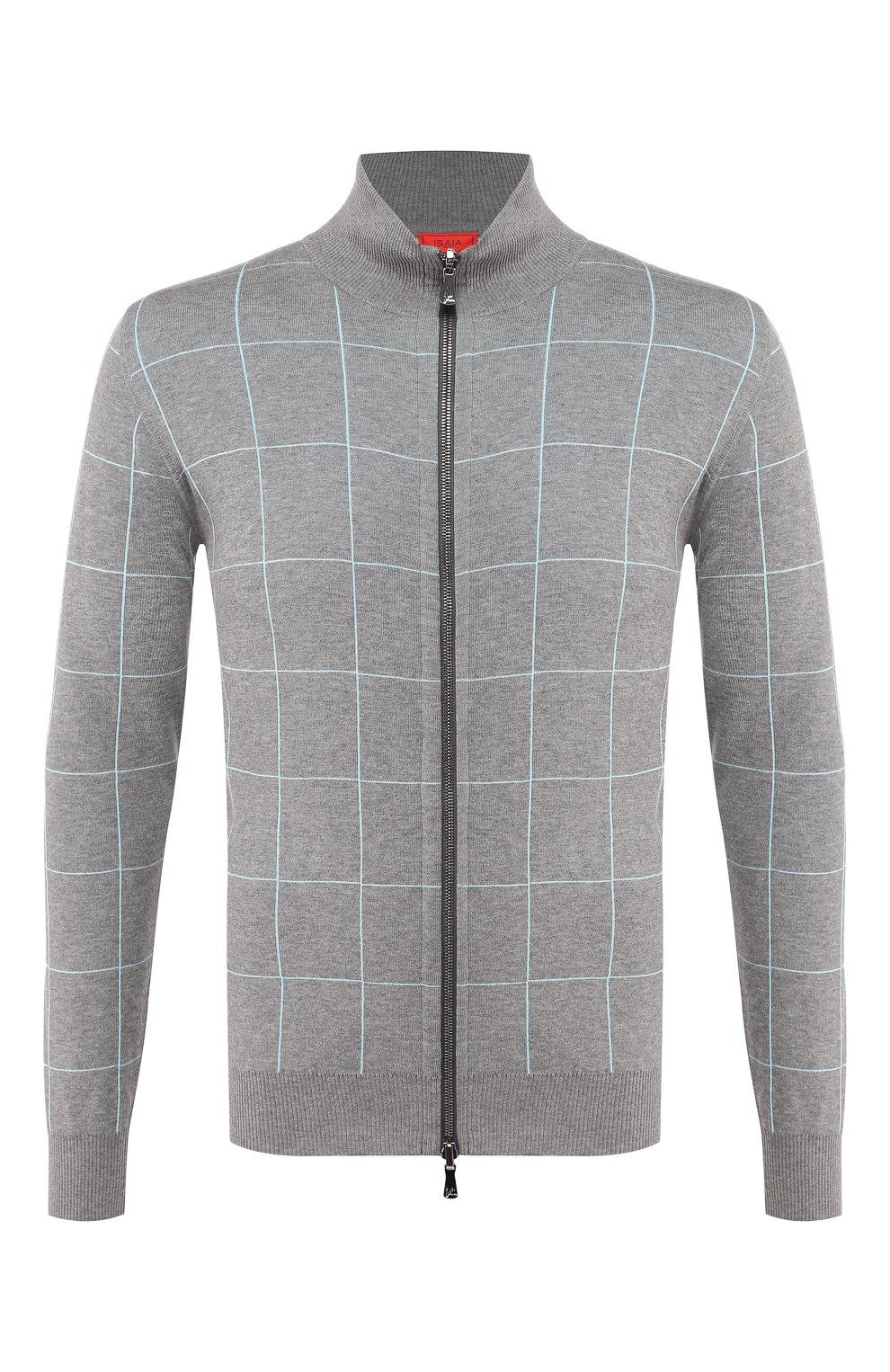 Двусторонний хлопковый кардиган ISAIA светло-серого цвета по цене 58200 руб., арт. MG7284/Y0013, фото 1 Двусторонний хлопковый кардиган ISAIA, арт. MG7284/Y0013, фото 1