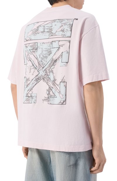Хлопковая футболка OFF-WHITE, арт. 0MAA120S26JER00R, фото 4