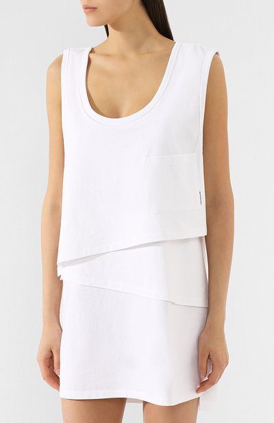 Хлопковое платье ALEXANDERWANG.T белого цвета по цене 25550 руб., арт. 4C196022, фото 3 Хлопковое платье ALEXANDERWANG.T, арт. 4C196022, фото 3