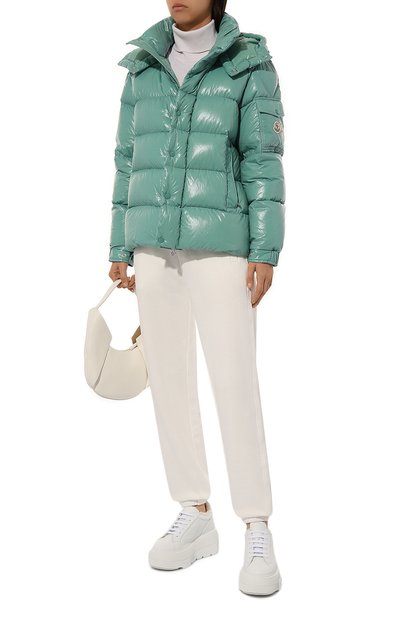 Пуховик maya 70 MONCLER светло-зеленого цвета по цене 154500 руб., арт. 1A001-53-5969T, фото 2 Пуховик maya 70 MONCLER, арт. 1A001-53-5969T, фото 2