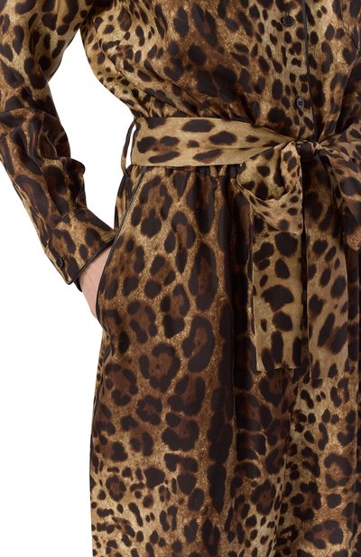 Шелковый комбинезон DOLCE & GABBANA леопардового цвета по цене 399500 руб., арт. F6C1GT/HS1ZX, фото 4 Шелковый комбинезон DOLCE & GABBANA, арт. F6C1GT/HS1ZX, фото 4