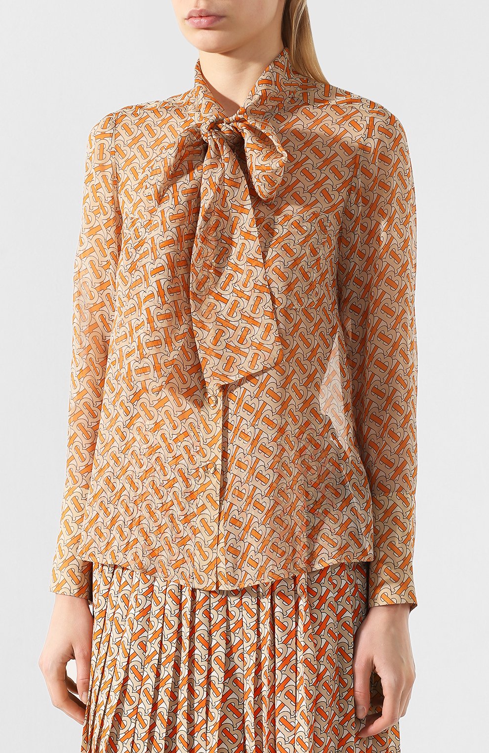 Шелковая блузка BURBERRY, арт. 8025806, фото 3