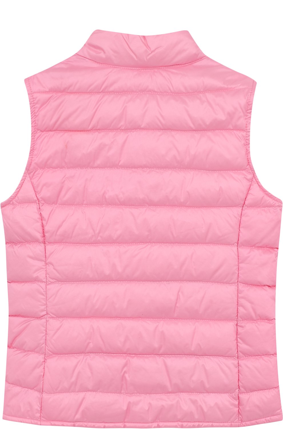 Пуховый жилет на кнопках MONCLER ENFANT розового цвета по цене 27050 руб., арт. D1-954-48312-99-53048/4-6A, фото 2 Пуховый жилет на кнопках MONCLER ENFANT, арт. D1-954-48312-99-53048/4-6A, фото 2