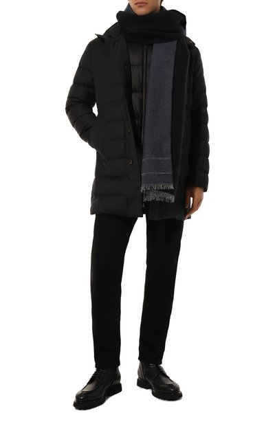 Шарф EMPORIO ARMANI темно-синего цвета по цене 17550 руб., арт. 625212/4F316, фото 2 Шарф EMPORIO ARMANI, арт. 625212/4F316, фото 2