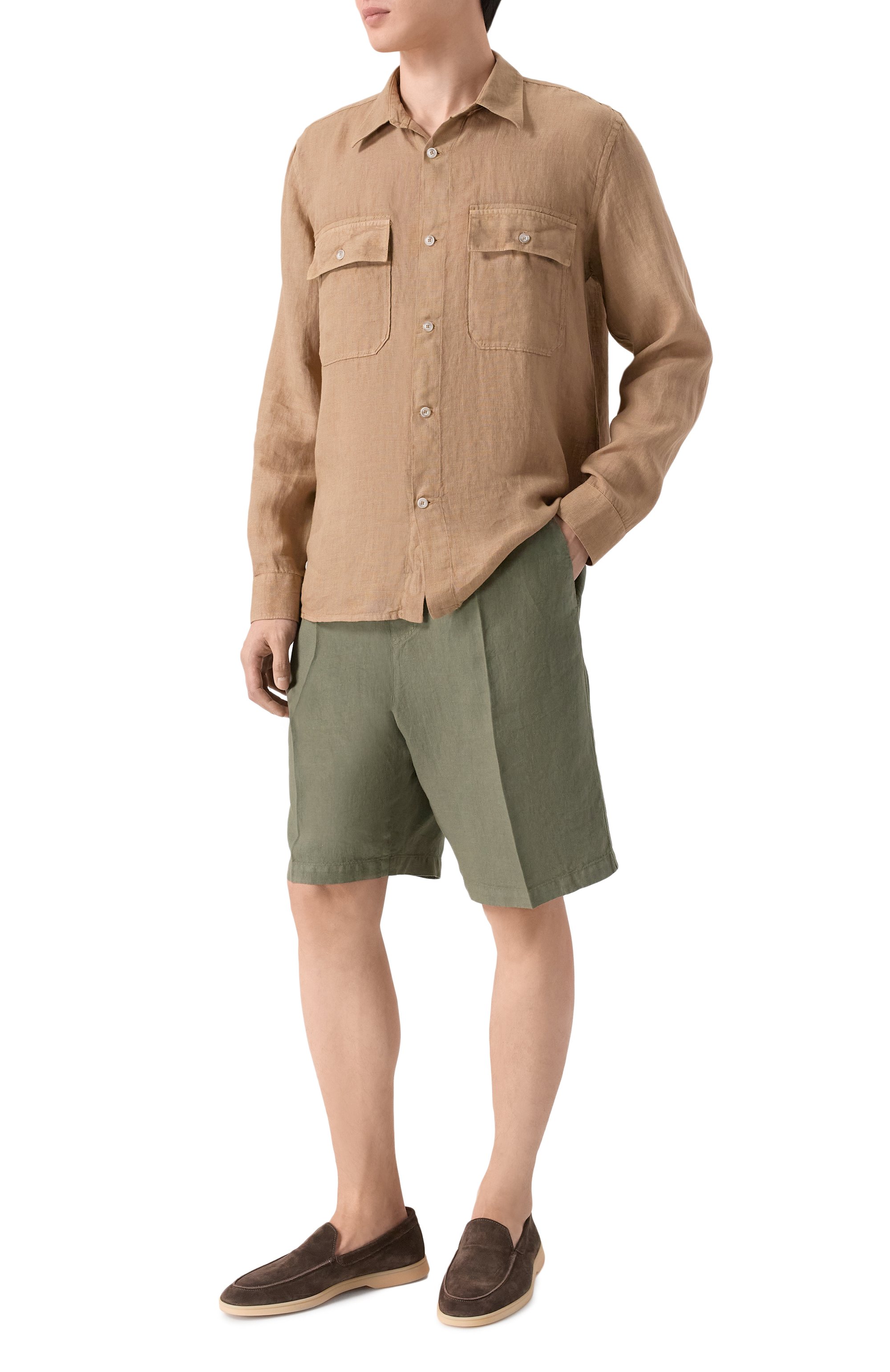 Льняные шорты 120% LINO, арт. 33ALIM29CM/0253/000, фото 2