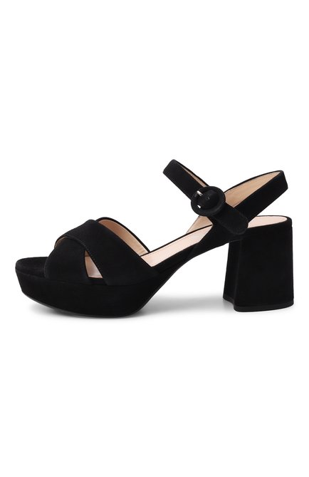 Женские замшевые босоножки PRADA, арт. 1XP890-008-F0002