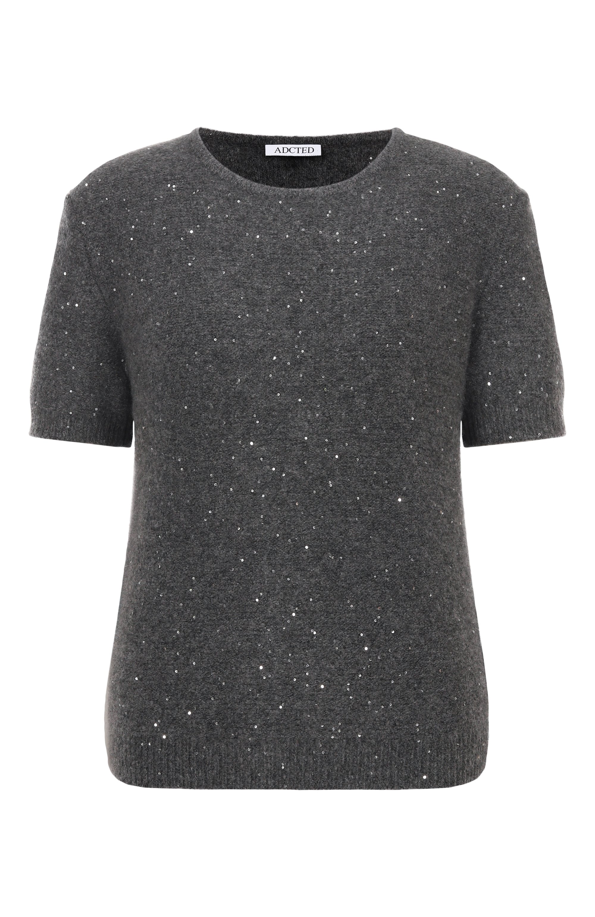 Пуловер из кашемира и хлопка ADDICTED серого цвета по цене 37050 руб., арт. AD2504, фото 1 Пуловер из кашемира и хлопка ADDICTED, арт. AD2504, фото 1