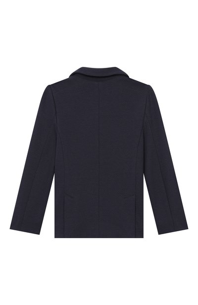 Пиджак из вискозы и хлопка EMPORIO ARMANI темно-синего цвета по цене 46300 руб., арт. EB001535/AF25909, фото 2 Пиджак из вискозы и хлопка EMPORIO ARMANI, арт. EB001535/AF25909, фото 2