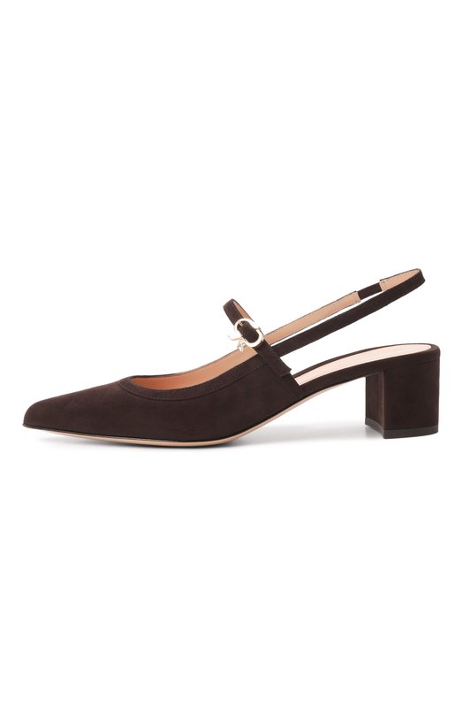 Замшевые туфли Piper Sling 45 Gianvito Rossi G95575.45RIC.CAMM0KA Коричневый  G95575.45RIC.CAMM0KA Фото 4