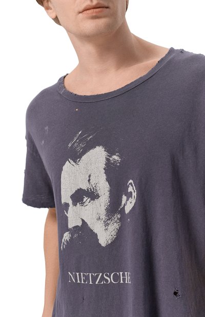 Хлопковая футболка ENFANTS RICHES DEPRIMES темно-серого цвета по цене 139500 руб., арт. 010-870/C0TT0N, фото 5 Хлопковая футболка ENFANTS RICHES DEPRIMES, арт. 010-870/C0TT0N, фото 5