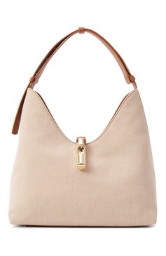 Женская сумка furla goccia medium FURLA светло-бежевого цвета, арт. WB01633/BX3542 | Фото 1 (Материал сплава: Проставлено; Драгоценные камни: Проставлено; Размер: medium; Материал: Текстиль)