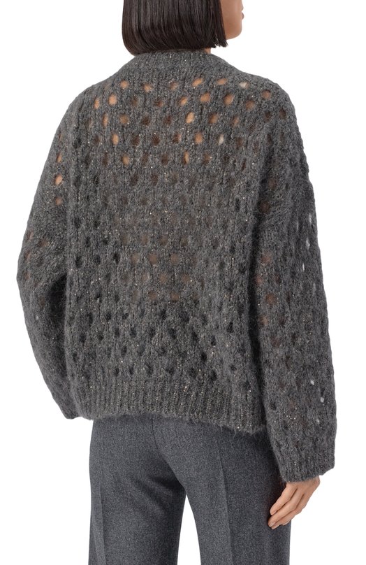 Свитер Brunello Cucinelli MNA326500 Серый  MNA326500 Фото 4