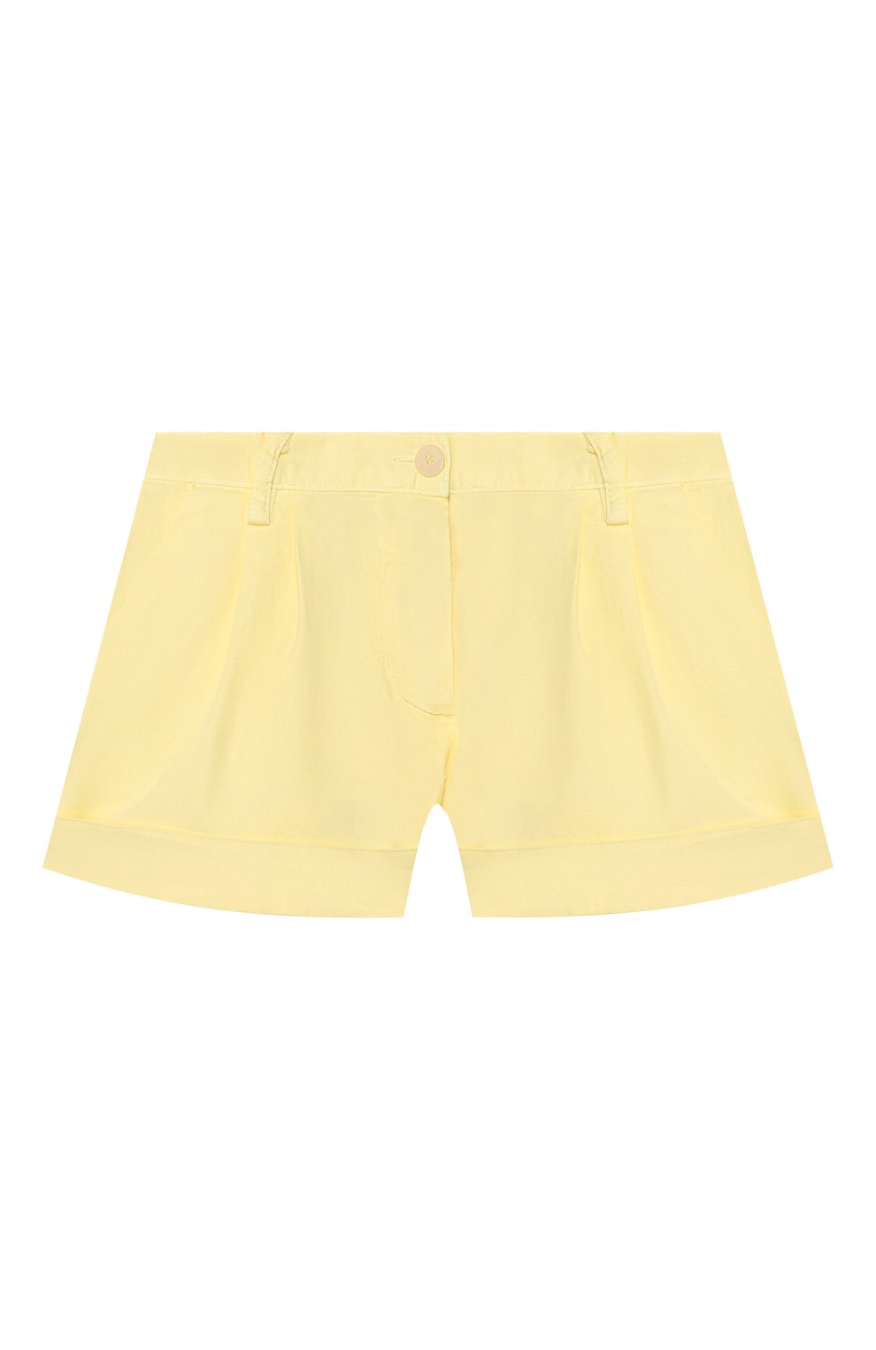 Хлопковые шорты IL GUFO желтого цвета по цене 8975 руб., арт. P20PS008C6002/10A-12A, фото 1 Хлопковые шорты IL GUFO, арт. P20PS008C6002/10A-12A, фото 1